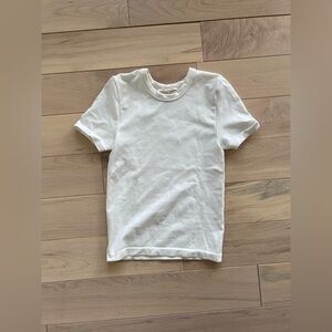 White fitted t shirt size S/M women